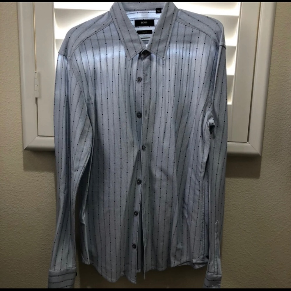 Patterned Hugo Boss Button Down Shirt (mens)
